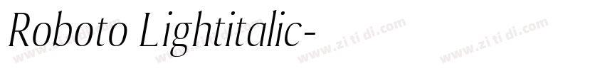 Roboto Lightitalic字体转换
